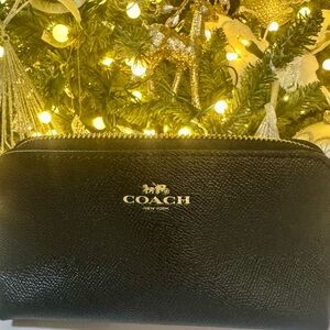 Coach Black Textured Pouch